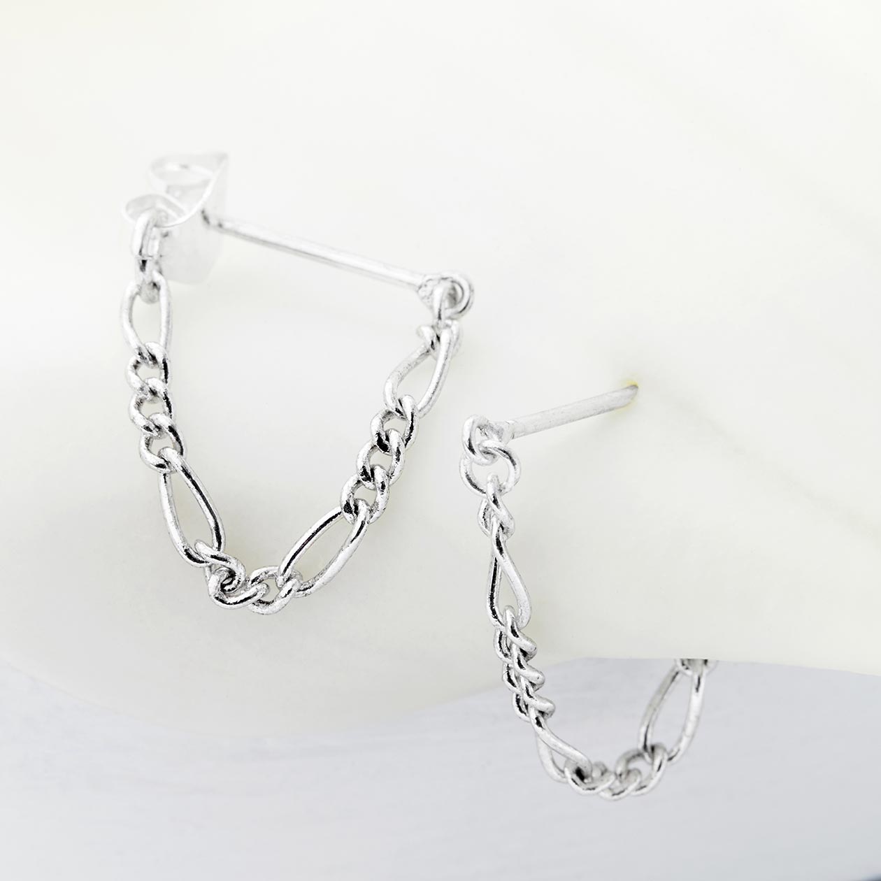 figaro chain stud earrings
