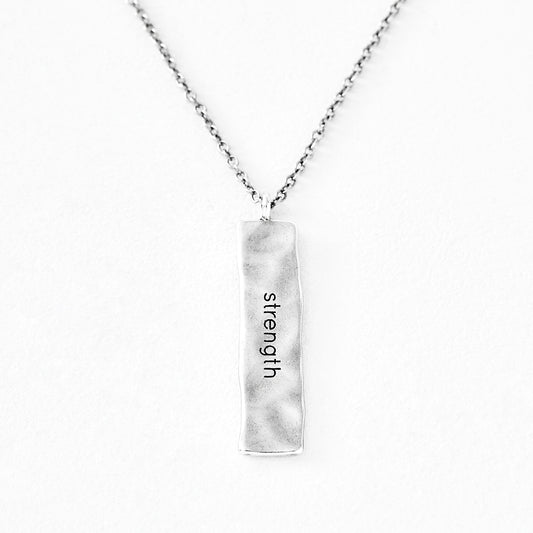 Luv AJ "strength" Silver Necklace Pendant